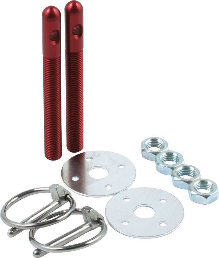 Aluminum Hood Pin Kit 3/8in Red | Allstar Performance