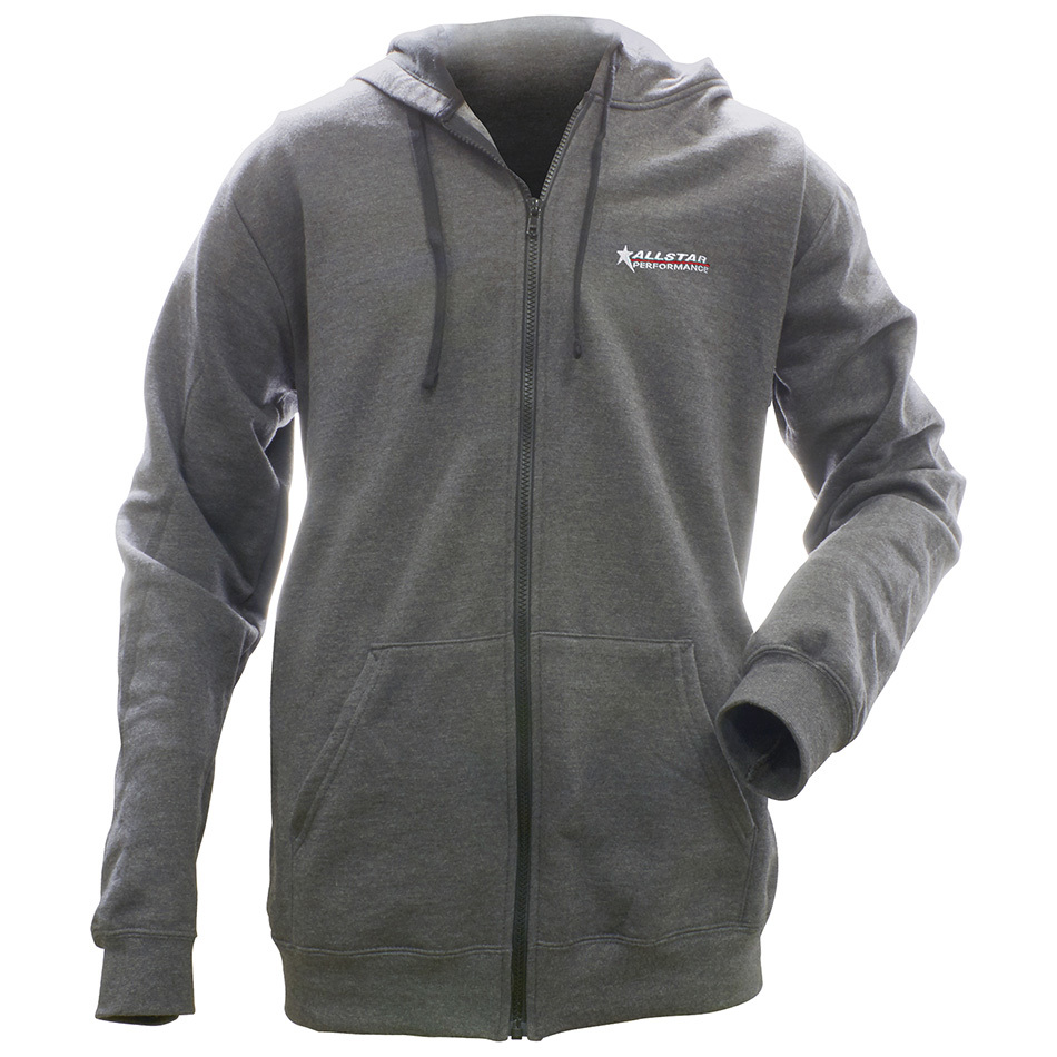 Full Zip Hooded Sweatshirt Charcoal XL | Allstar Performance