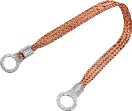 5-Pack 12-Inch Braided Copper Ground Straps - 0.4 Inch Wide Automotive Electrical Grounding Connectors