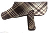 Brown Plaid Fleece Dog Coat