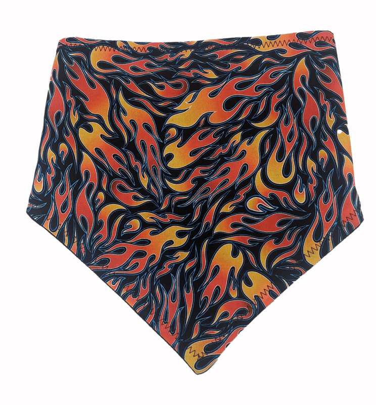 Flames Flannel Dog Bandana