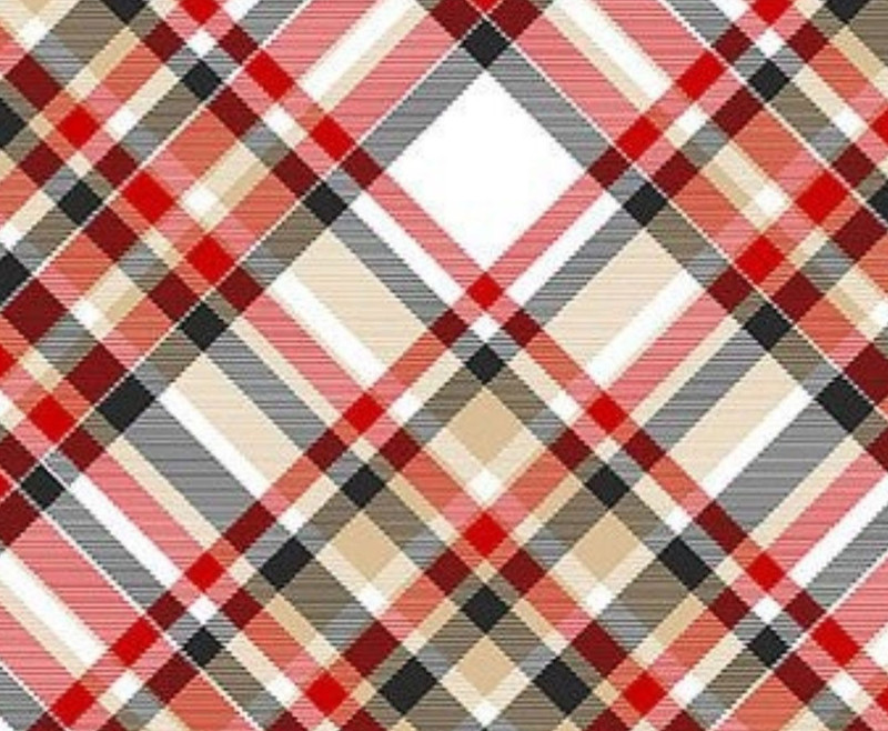 Flannel Gnomies Plaid Dog Bandana