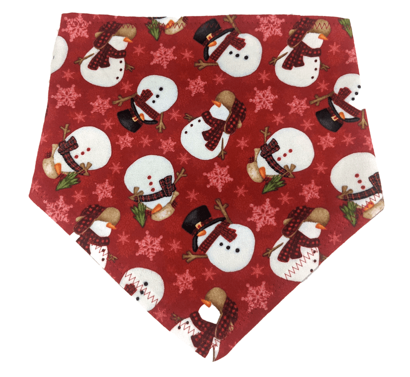 Gnomies Snowmen Flannel Dog Bandana