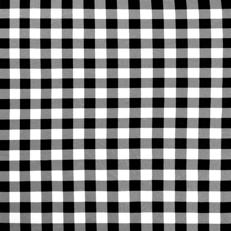 Black and White Buffalo Check Cotton Dog Bandana