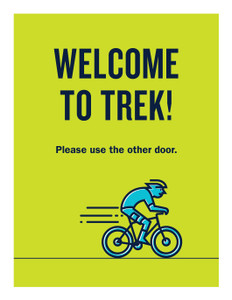Welcome Use Other Door Door Sign