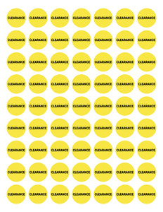 Clearance Stickers (5 sheets)