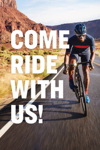 Ride bikes have fun feel good Road sidewalk sign