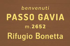 Passo Gavia Wood Sign