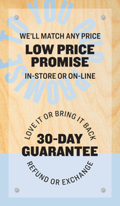 Customer Promise Wood with Acrylic sign
