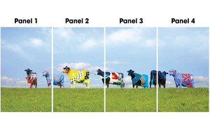 Cow Fabric banners 96"H