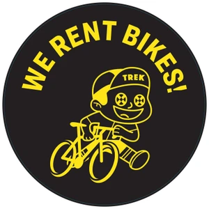We Rent Bikes Window Cling 