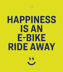 Happiness is an E-Bike ride away hangtag 3x3.4 (50/box)