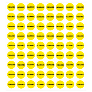 Clearance stickers 1"x1" (5 sheets)
