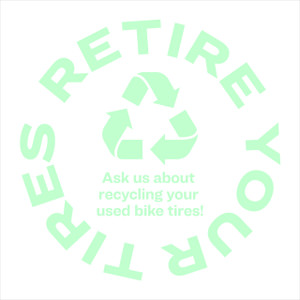 Tire Recycling Decal white