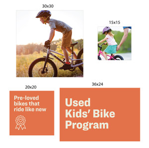 Used Kids Bike Program signage set (set of 4)