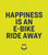 Happiness is an E-Bike ride away hangtag 3x3.4 (50/box)