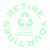 Tire Recycling Decal white