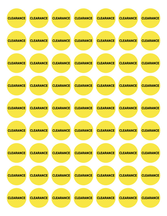 Clearance Stickers (5 sheets)