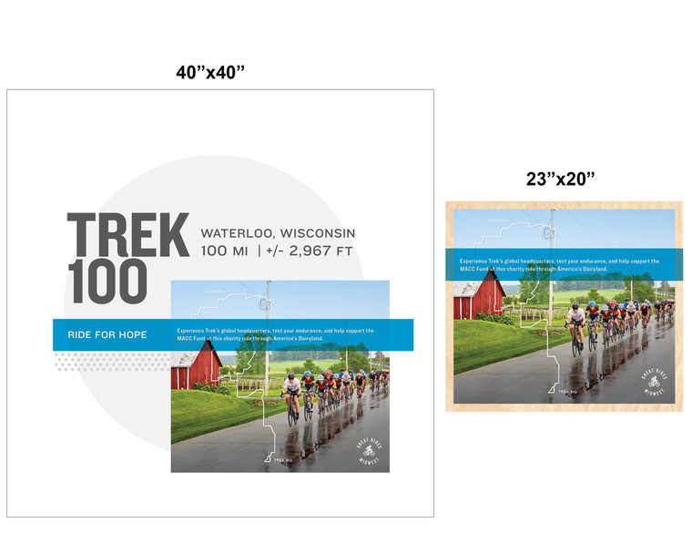 Global Great Rides Trek 100 Wall Application set
