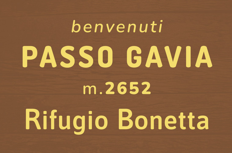 Passo Gavia Wood Sign