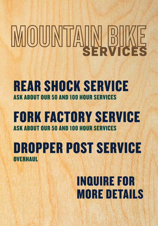 MTB Suspension Service Menus 14x20