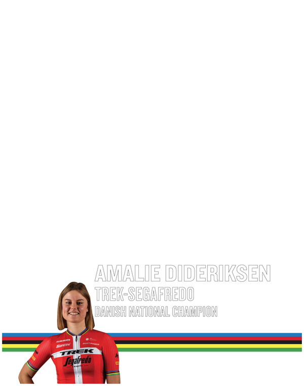 Jersey Vinyl Amalie Dideriksen Danish National Champ (22"x28")