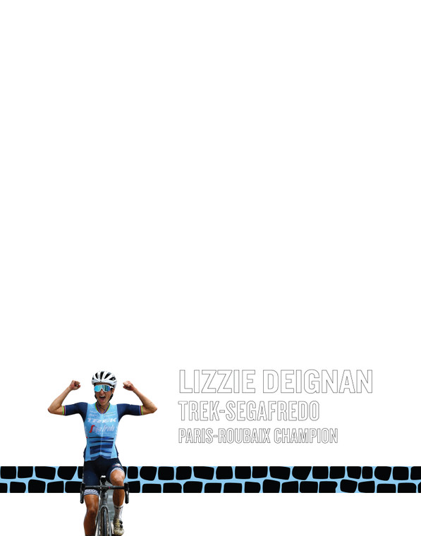 Jersey Vinyl Lizzie Deignam Paris-Roubaix Champ (22"x28")