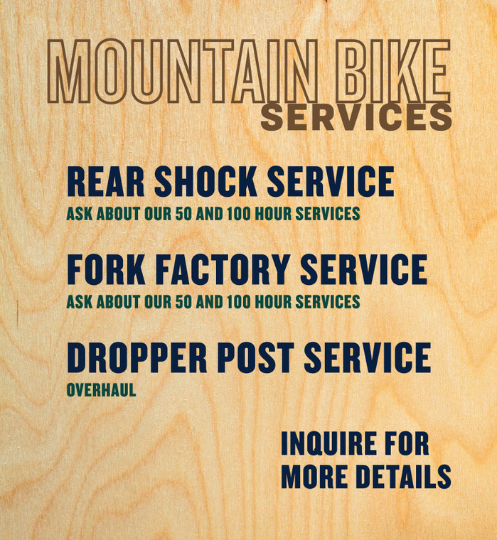 Wood MTB Suspension Service Menus 23x25