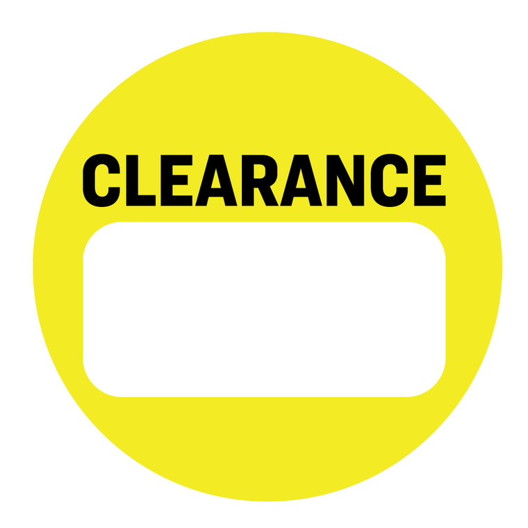 1 roll of 100 Clearance circle decals