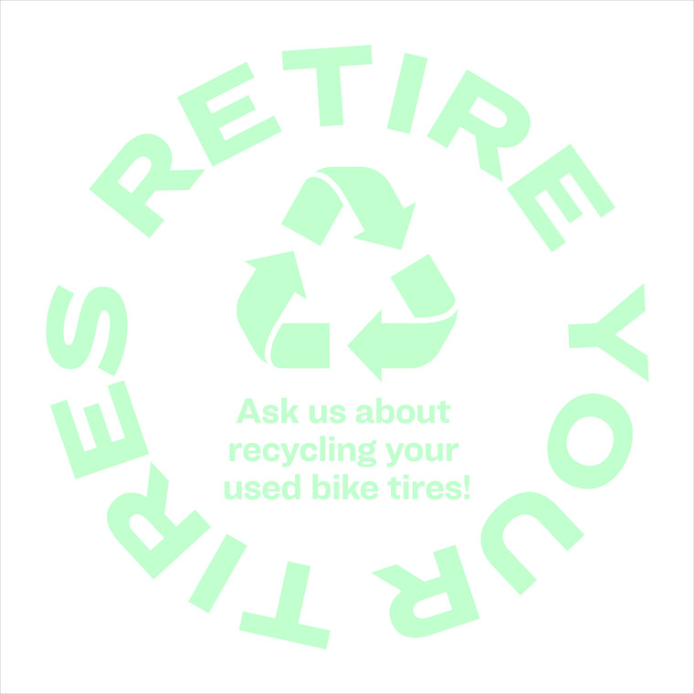 Tire Recycling Decal white