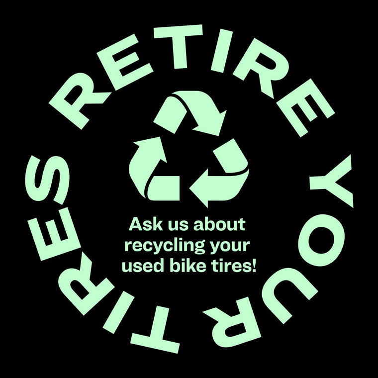 Tire Recycling Decal black