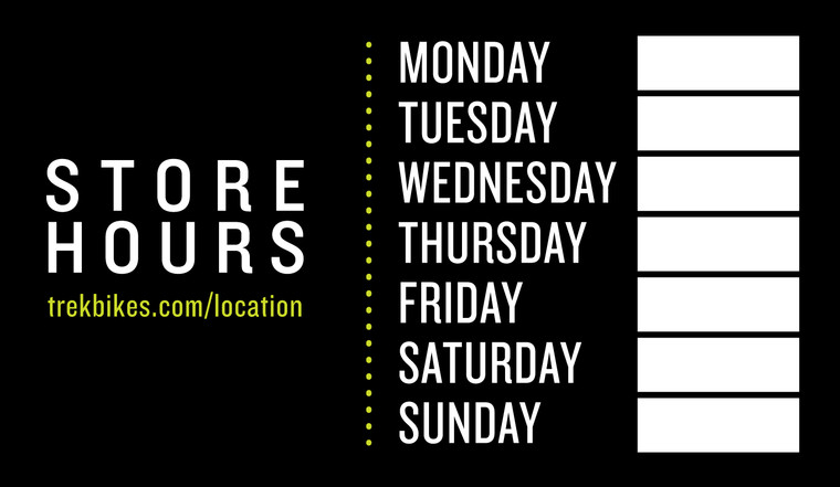 Store Hours Custom Handwritten B