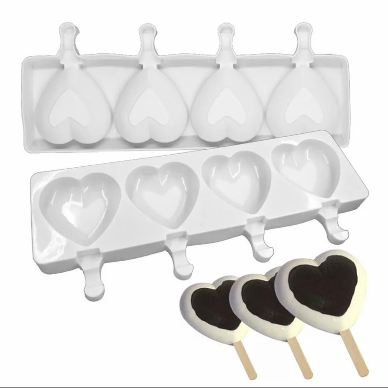 Heart Cake pop slice icecream Mold - Christines Molds