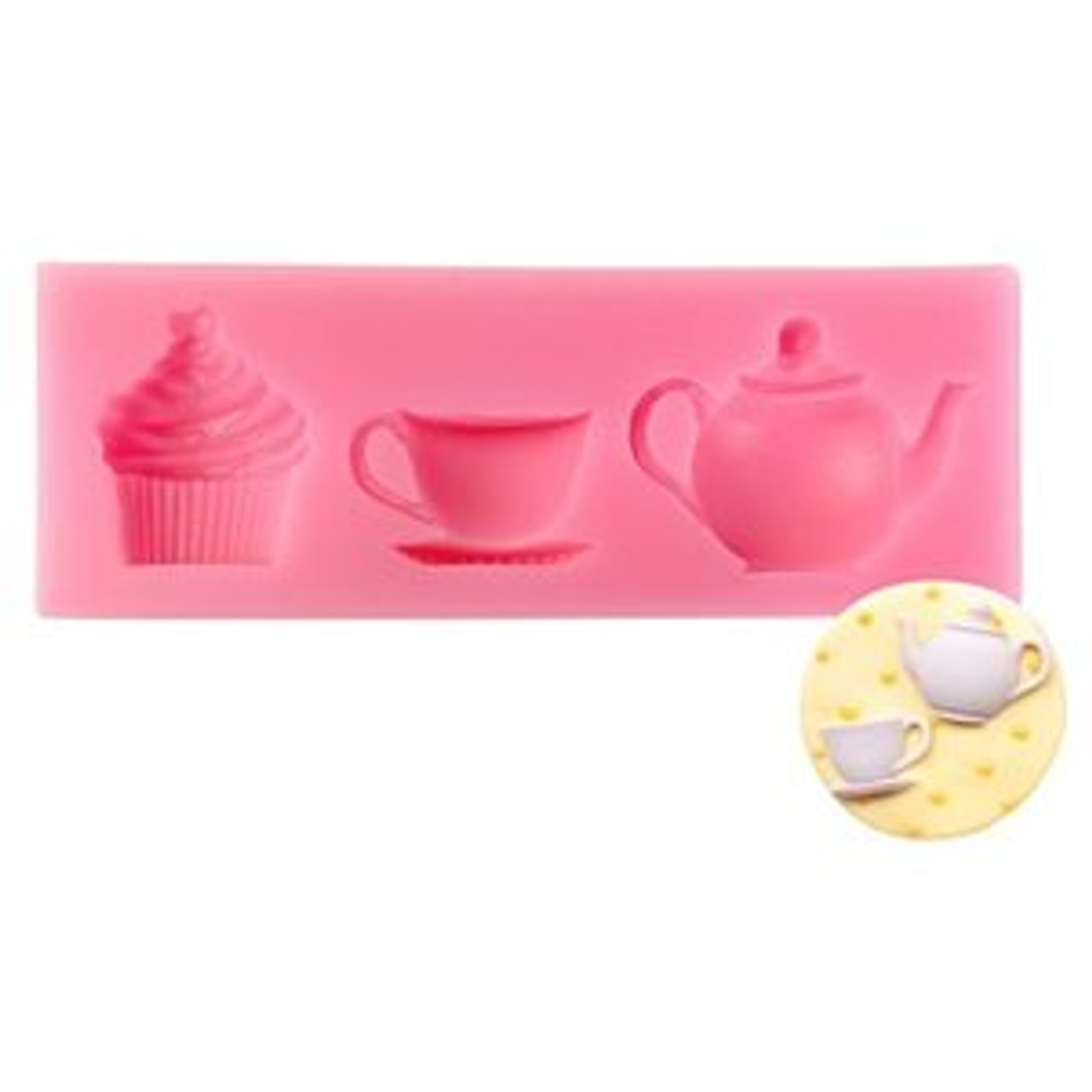 Tea cup and Pot silicone Mold PM610
