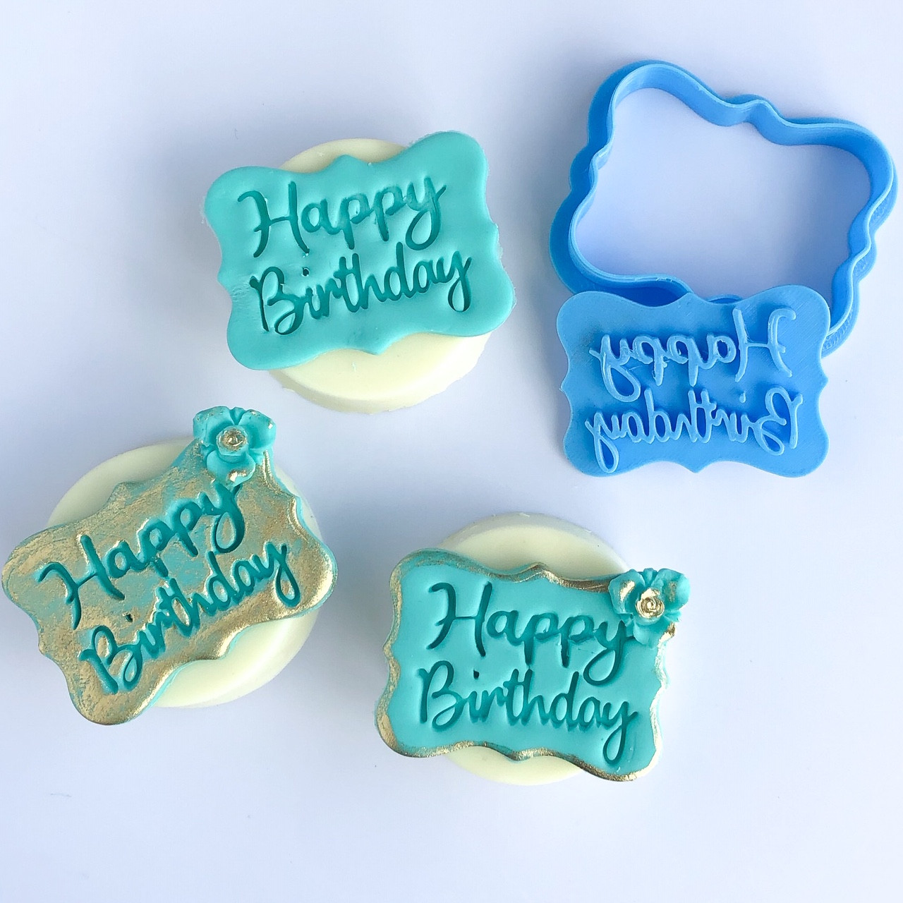 Happy Birthday Fondant /Cookie Embosser Christines Molds
