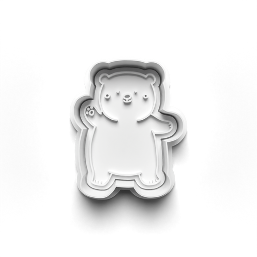 Bear   Animal  stamp and cookie cutter cc474