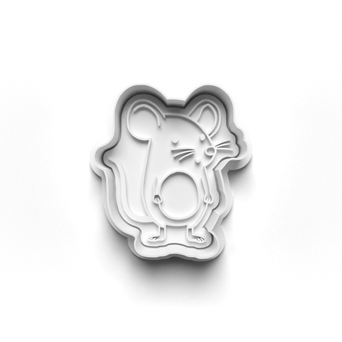 Mouse  Animal  stamp and cookie cutter cc477