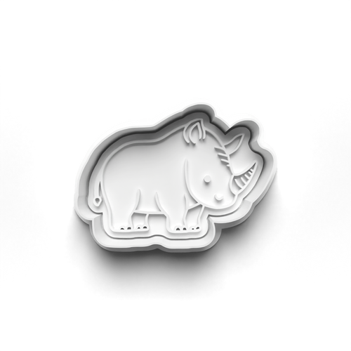 Rhino Animal  stamp and cookie cutter  cc479