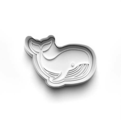 Whale Animal  stamp and cookie cutter  cc498