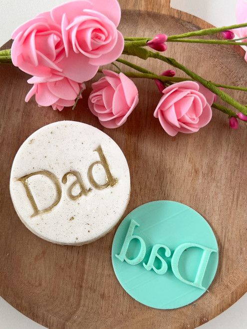 Dad  Bold Fancy  Fondant /Cookie Embosser 