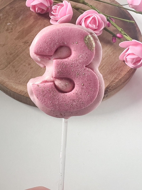  Number  3 with cutter  Cake Pop Mold 