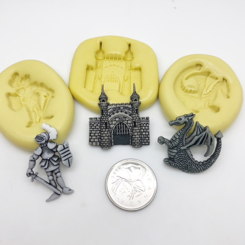 Knight Dragon Castle Set Silicone  mold