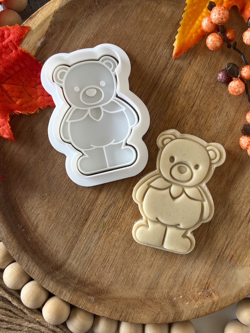 Bear with pumpkin costume Full body   Fondant stamp and cutter Set 