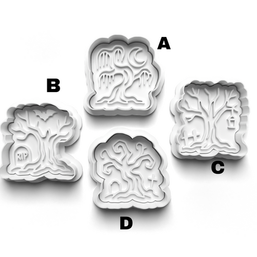 Spooky Halloween Trees  Stamp and  Cookie cutter Set  0943