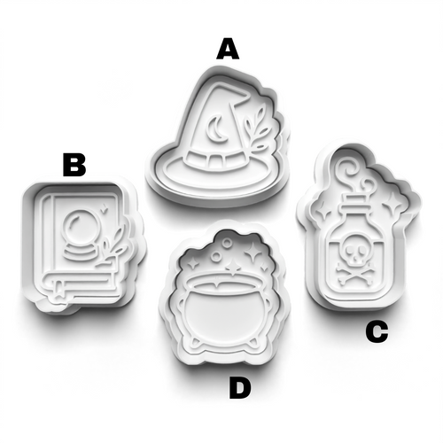 Witch Halloween  Stamp and  Cookie cutter Set  0944