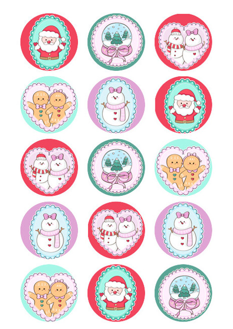 Christmas Mix christmas   edible image  - em10739