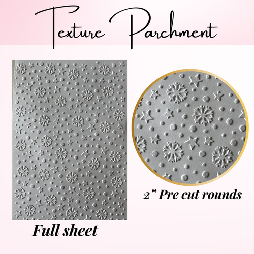 Snowflake and stars Textured Parchment paper - TP184