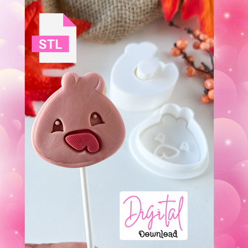  Digital Download Turkey Face  Cake pop with matching embosser and Cutter Set included STL FILES
