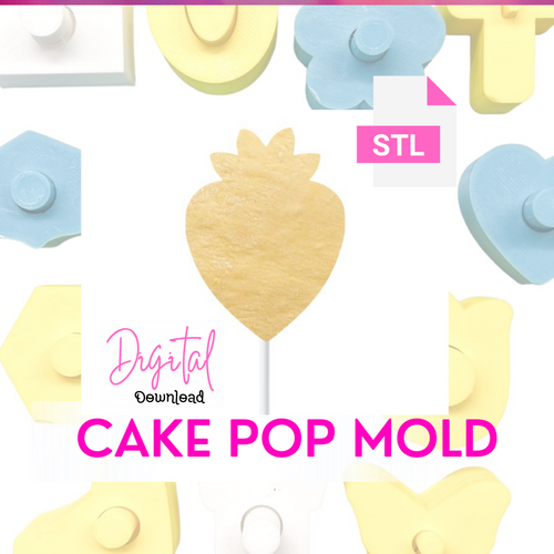 Digital Download  Strawberry  Cake pop mold  STL FILE