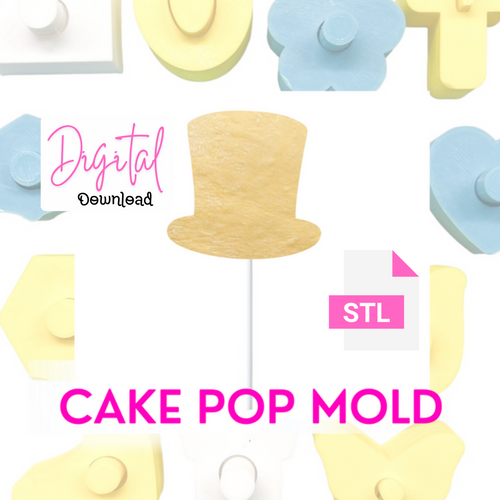 Digital Download  Top Hat  Cake pop mold  STL FILE